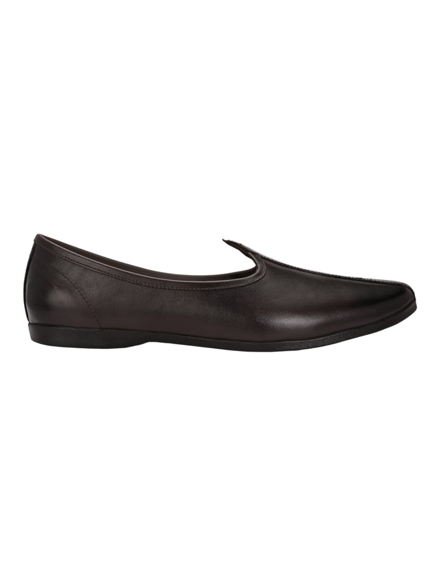 Guava Men's Comfortable Stylish Traditional Genuine Leather Jutti - Brown - GV15JA876