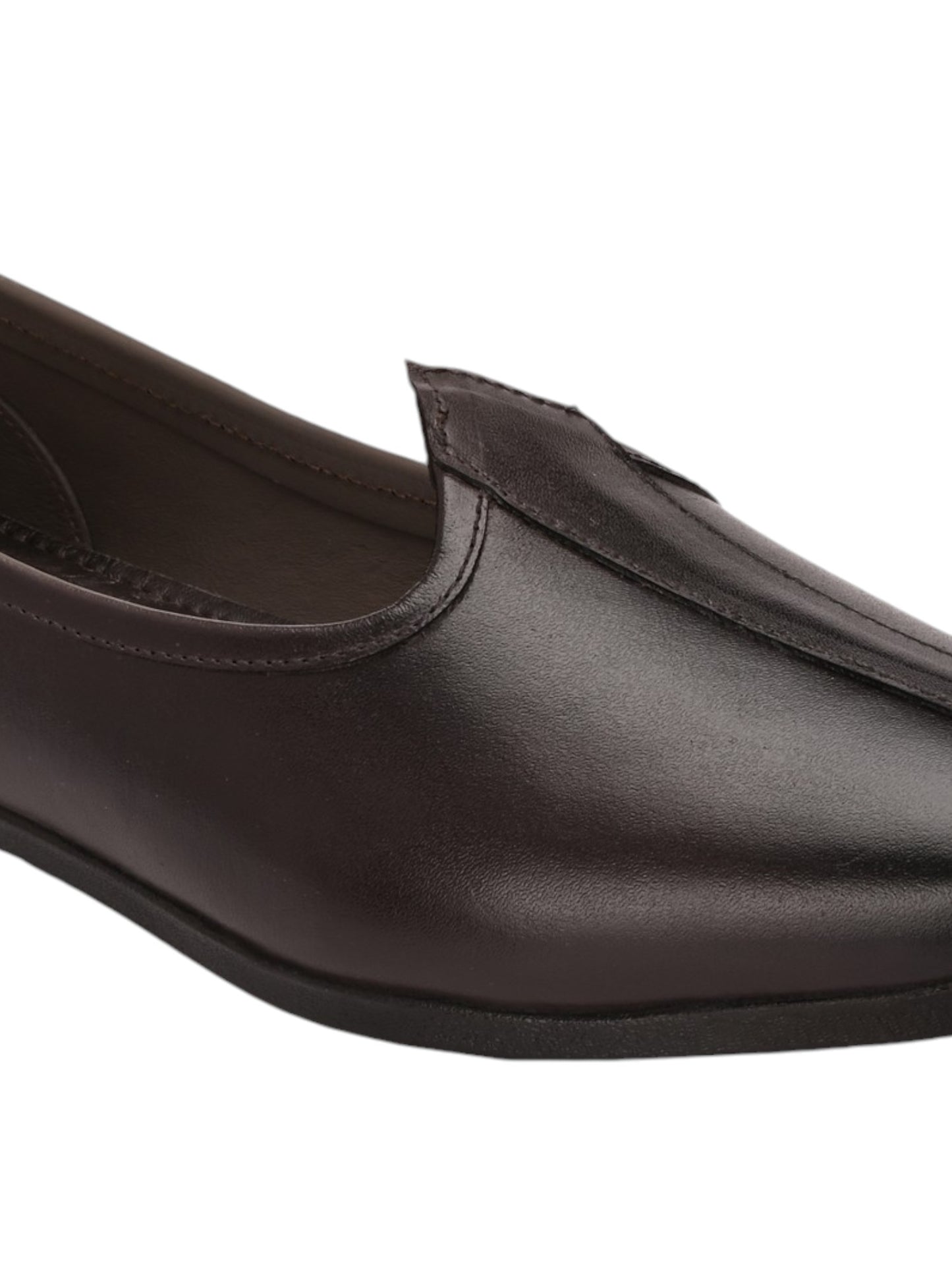Guava Men's Comfortable Stylish Traditional Genuine Leather Jutti - Brown - GV15JA876