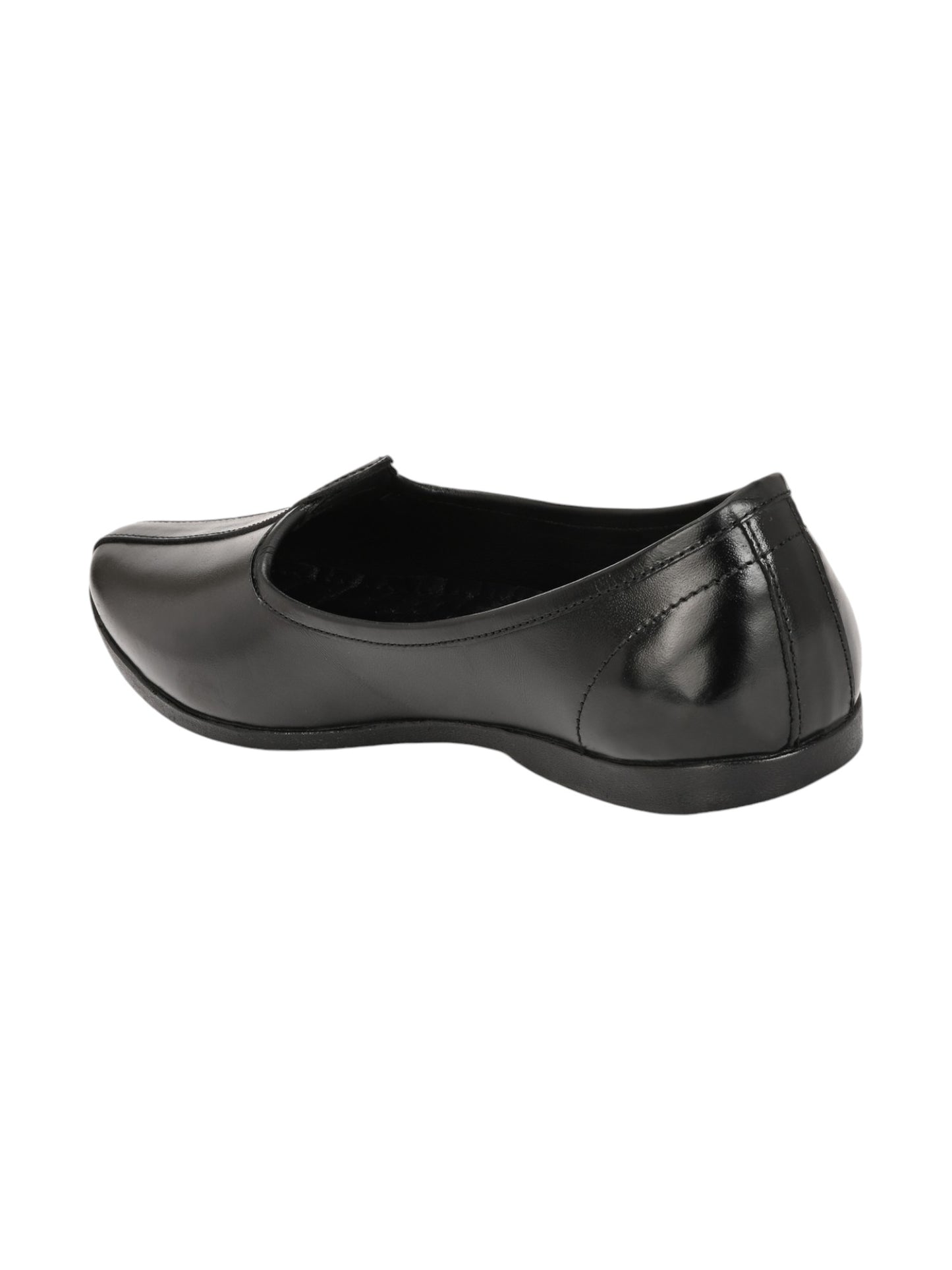 Guava Men's Comfortable Stylish Traditional Genuine Leather Jutti - Black - GV15JA877
