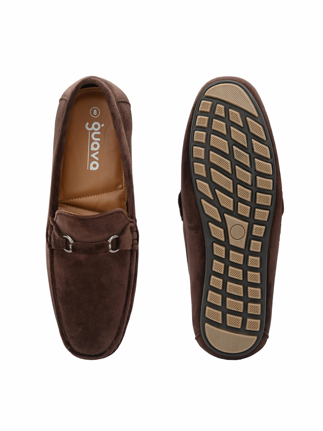 Guava Men's Brown Charming Velvet Slip On Loafers (GV20JA701)