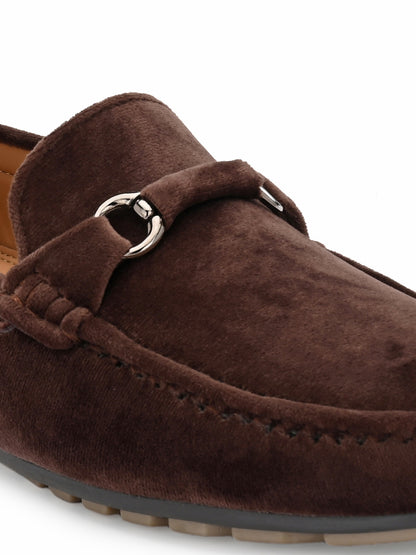 Guava Men's Brown Charming Velvet Slip On Loafers (GV20JA701)