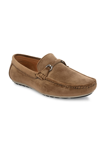 Guava Men's Tan Charming Velvet Slip On Loafers (GV20JA702)