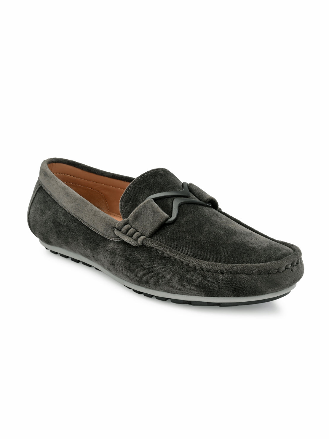 Guava Men's Olive Charming Velvet Slip On Loafers (GV20JA706)