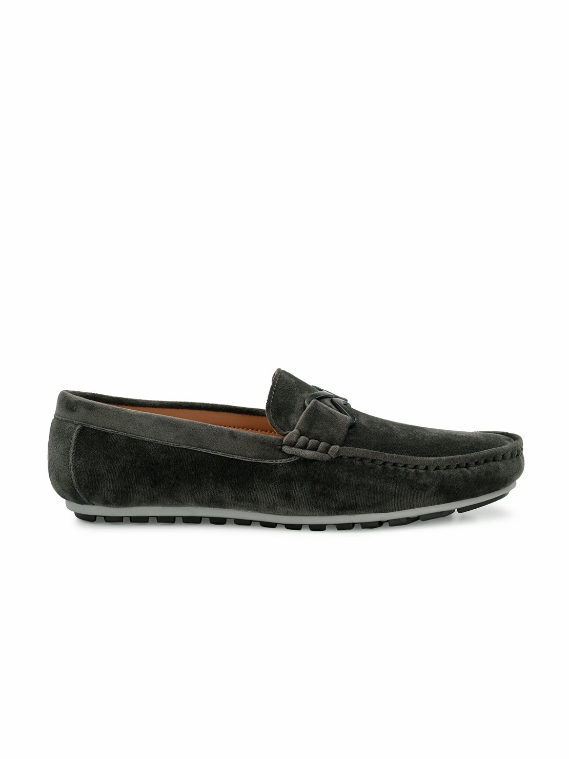 Guava Men's Olive Charming Velvet Slip On Loafers (GV20JA706)