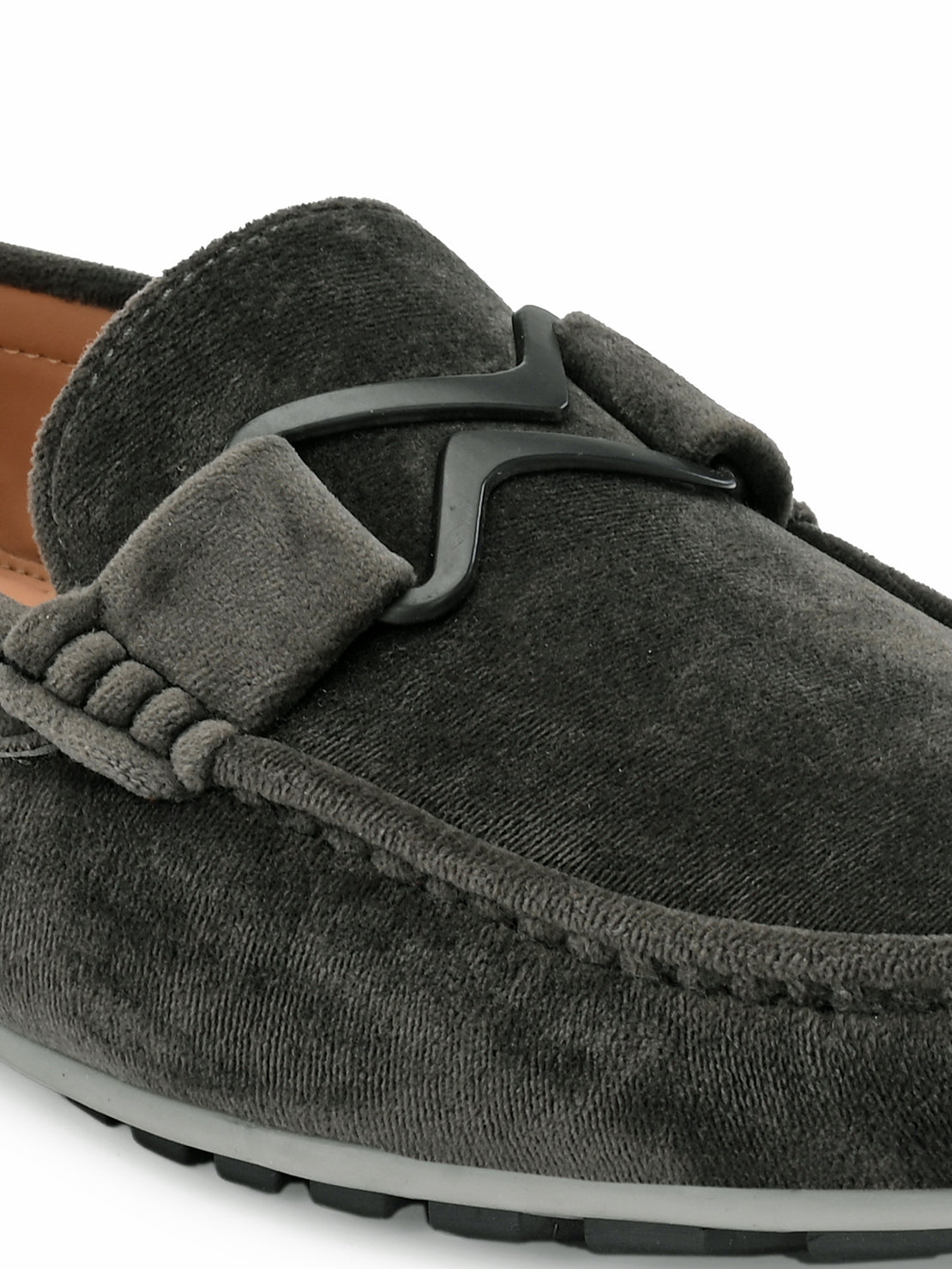 Guava Men's Olive Charming Velvet Slip On Loafers (GV20JA706)