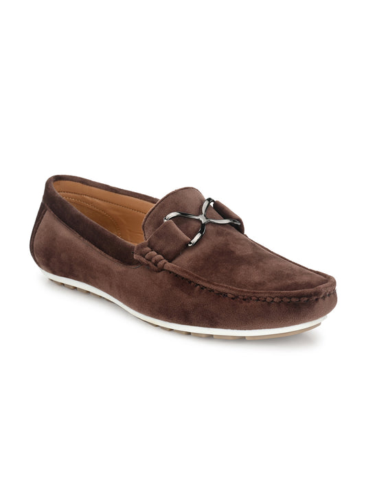 Guava Men's Brown Charming Velvet Slip On Loafers (GV20JA709)