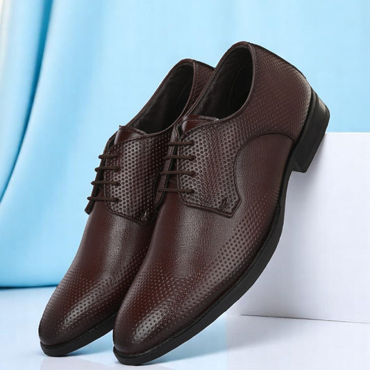 Guava Men's Faux Leather Lace-Up Derby Formal Shoes GV25JA883