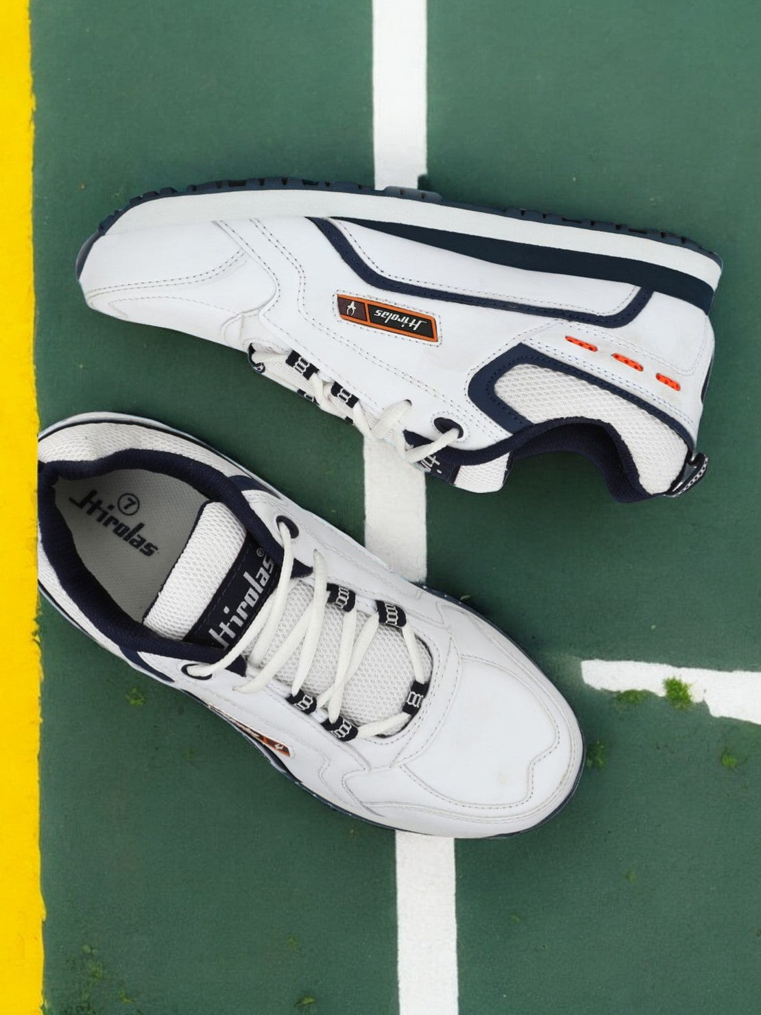 Hirolas® Men's White Multisports Lace Up Sneaker Sport Shoes (HRL1841W)