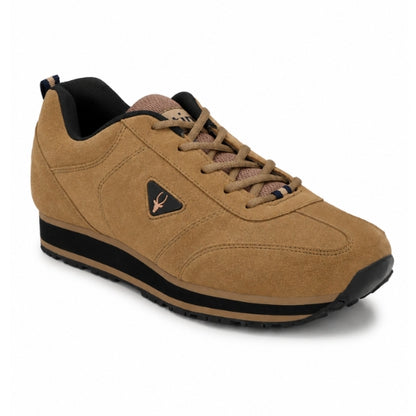 Hirolas Men's Multisport Leather Sport Shoes -Camel