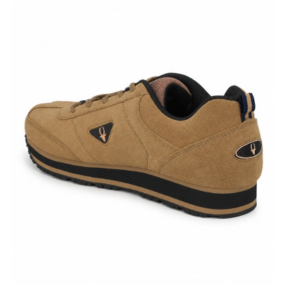 Hirolas Men's Multisport Leather Sport Shoes -Camel