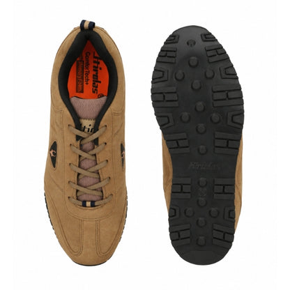 Hirolas Men's Multisport Leather Sport Shoes -Camel