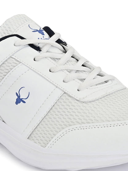 Hirolas® Men's White Synthetic Leather Lace-Up Walking Sport Shoes