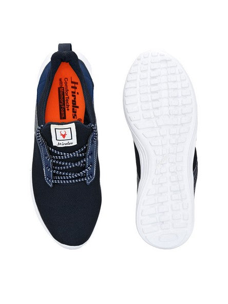 Hirolas® Men's Blue Mesh Running/Walking/Gym Lace Up Sport Shoes (HRL2020BLU)