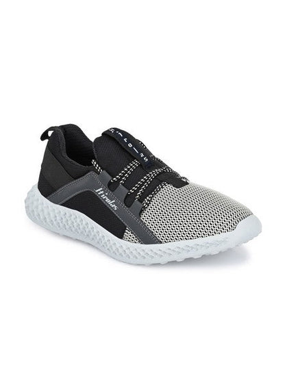 Hirolas® Men's Grey Mesh Running/Walking/Gym Lace Up Sport Shoes (HRL2021GRY)