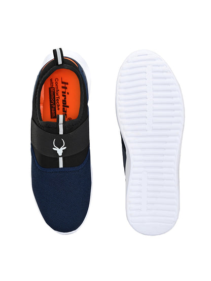 Hirolas® Men's Blue Mesh Running/Walking/Gym Slip On Sport Shoes (HRL2027BLU)
