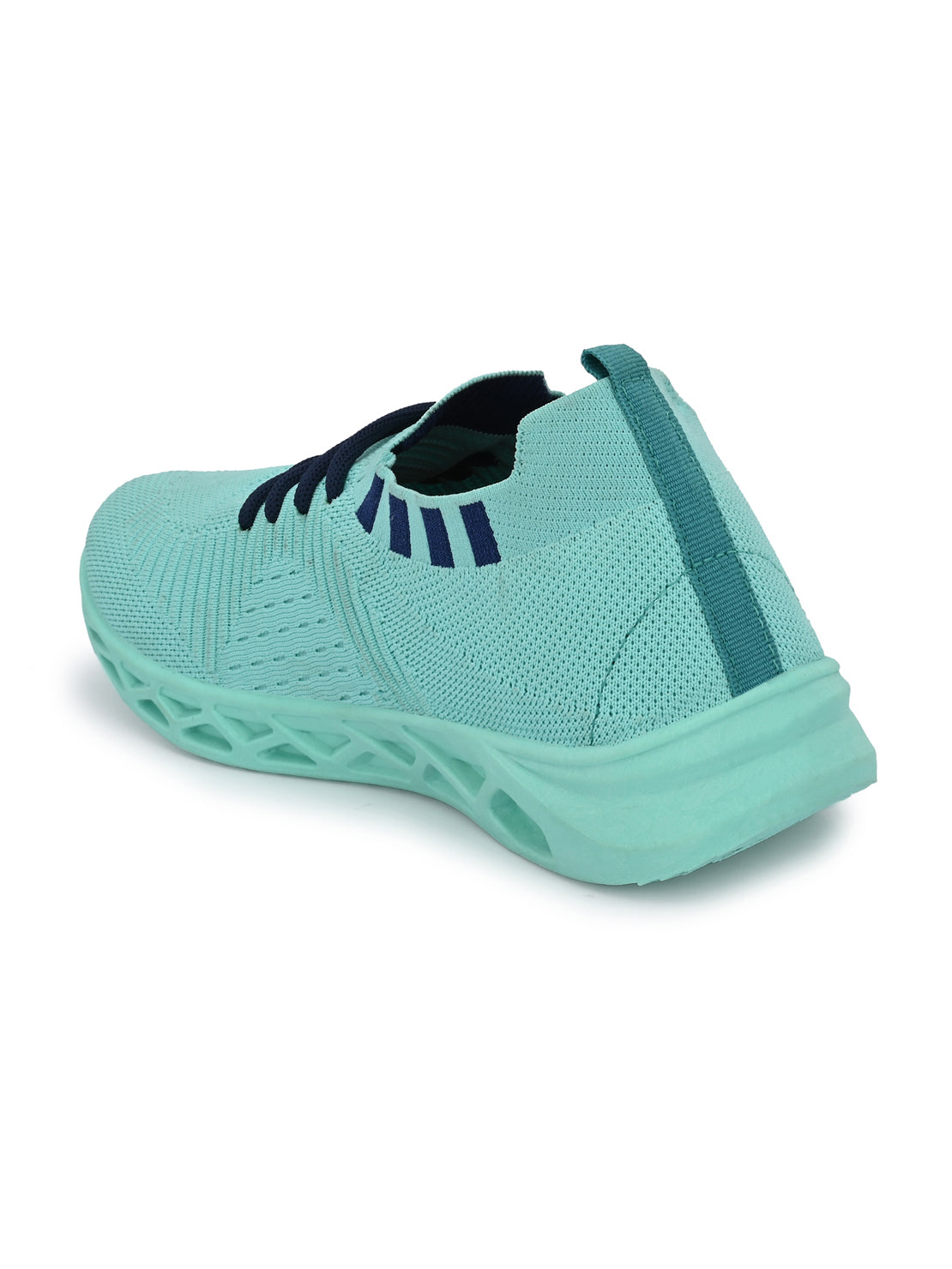 Hirolas® Men's Sea Green Knitted Running/Walking/Gym Lace Up Sport Shoes (HRL2043SGN)