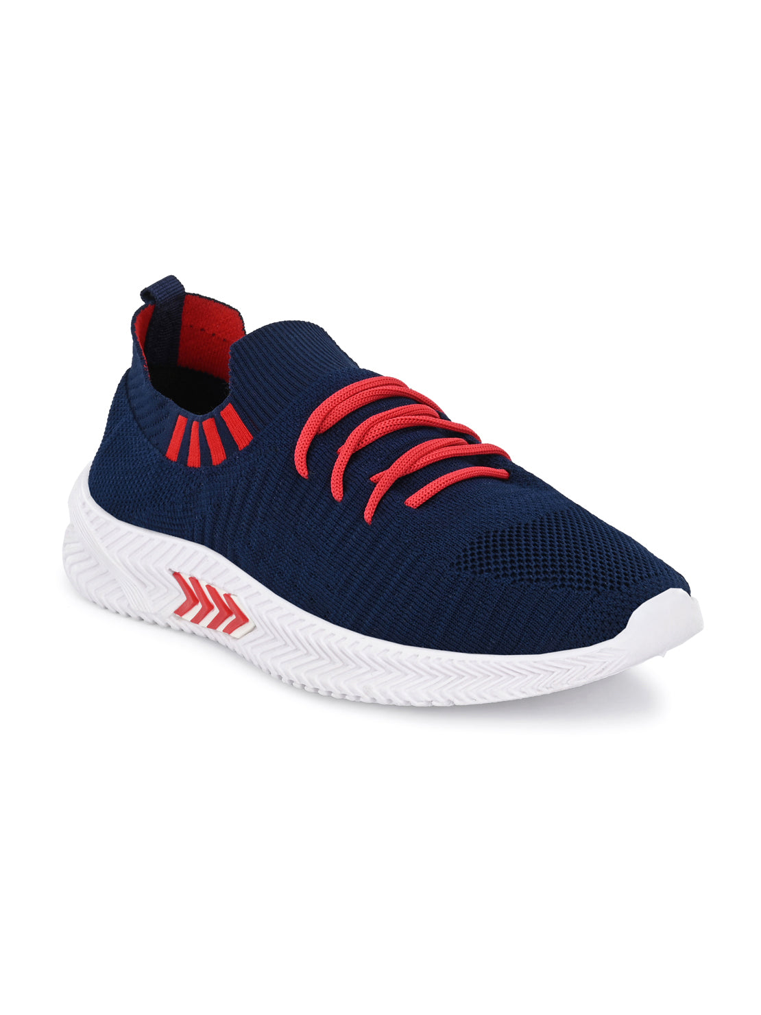 Hirolas® Men's Blue Knitted Running/Walking/Gym Lace Up Sport Shoes (HRL2046BLU)