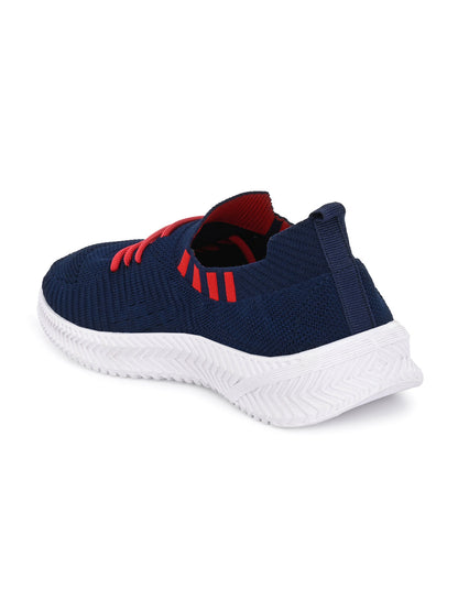 Hirolas® Men's Blue Knitted Running/Walking/Gym Lace Up Sport Shoes (HRL2046BLU)