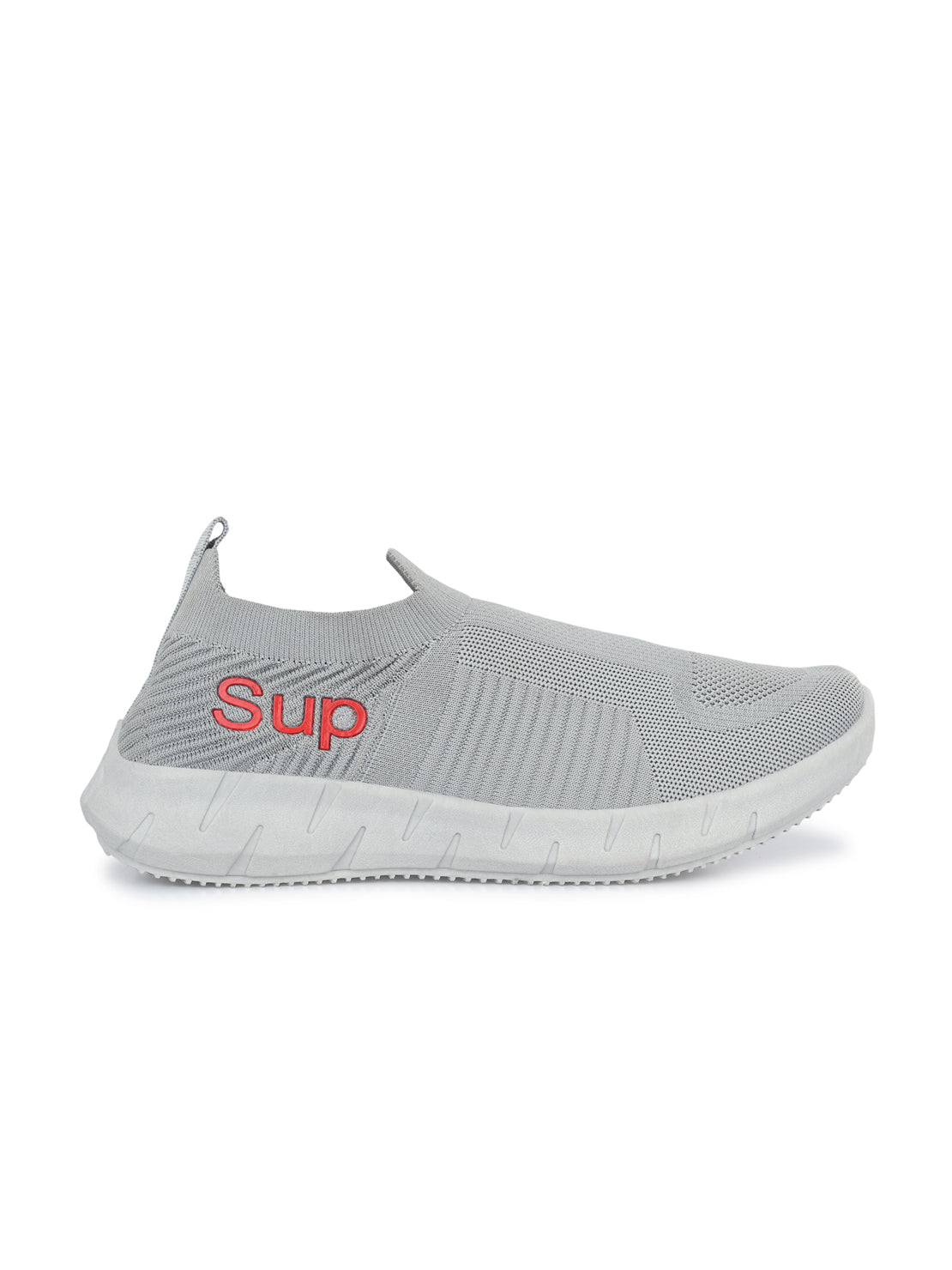 Hirolas® Men's Grey Knitted Running/Walking/Gym Slip On Sport Shoes (HRL2048GRY)