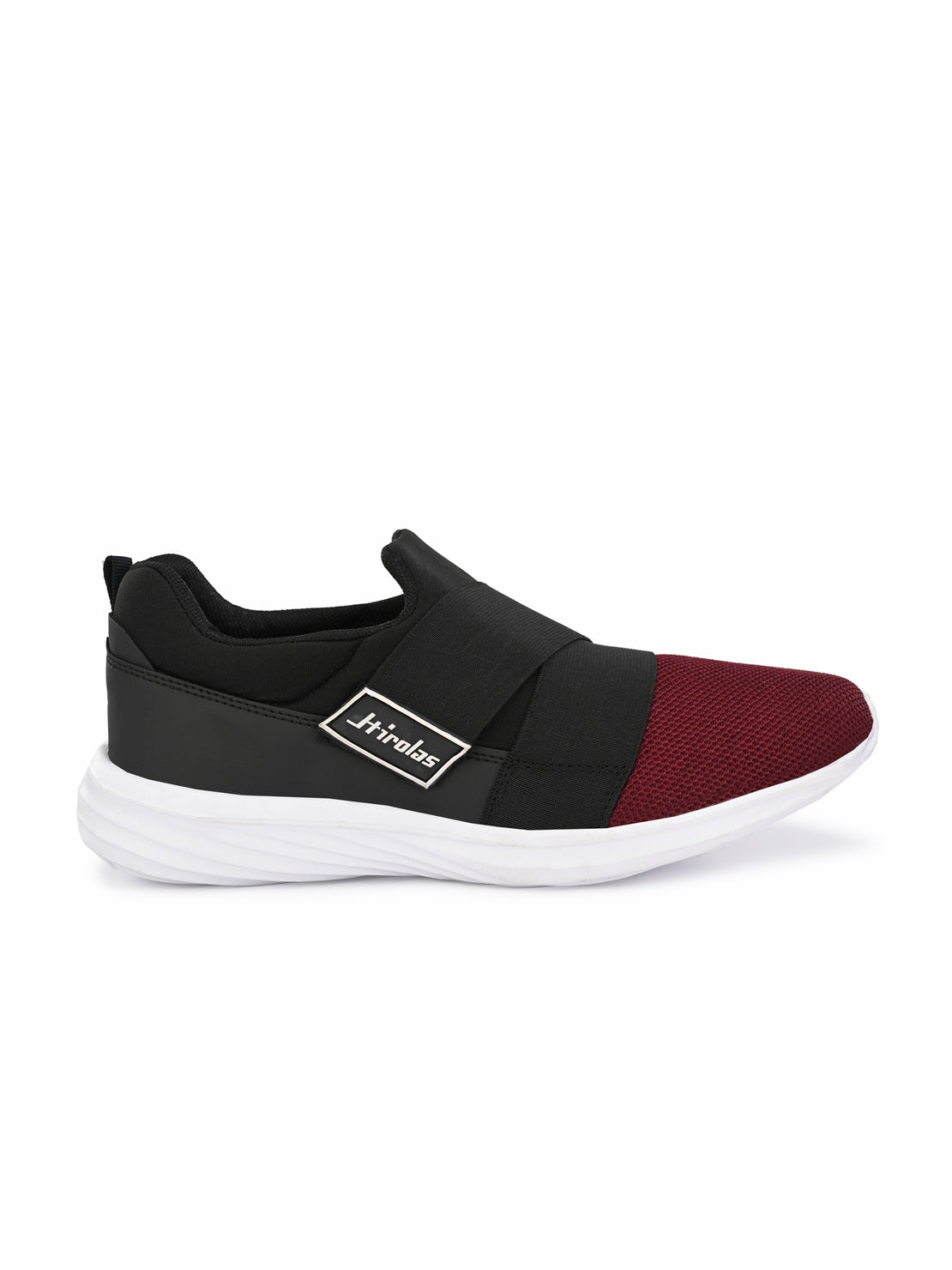 Hirolas® Men's Maroon Mesh Running/Walking/Gym Slip On Sport Shoes (HRL2058MRN)