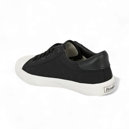 Hirolas Men's Black Canvas Vulcansied Skateboard Lace Up Sneaker Shoes (HRL2076BLK)