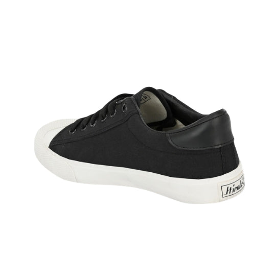 Hirolas Men's Black Canvas Vulcansied Skateboard Lace-Up Sneaker Shoes (HRL2076BLK)