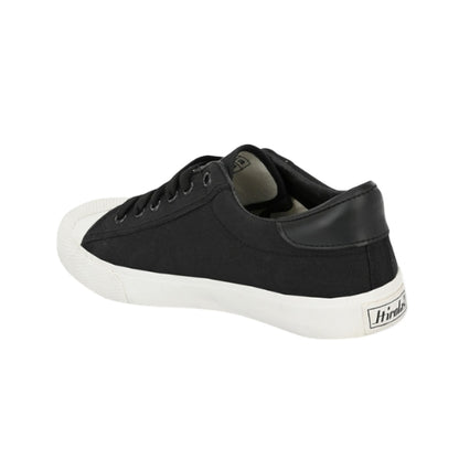 Hirolas Men's Black Canvas Vulcansied Skateboard Lace-Up Sneaker Shoes (HRL2076BLK)