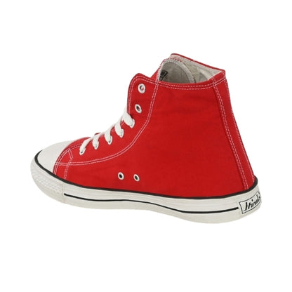 Hirolas Men's Red Canvas Vulcansied Skateboard Lace Up Ankle Length Sneaker Shoes (HRL2077RED)