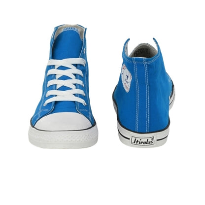 Hirolas Men's Sky Blue Canvas Vulcansied Skateboard Lace Up Ankle Length Sneaker Shoes (HRL2077SBU)