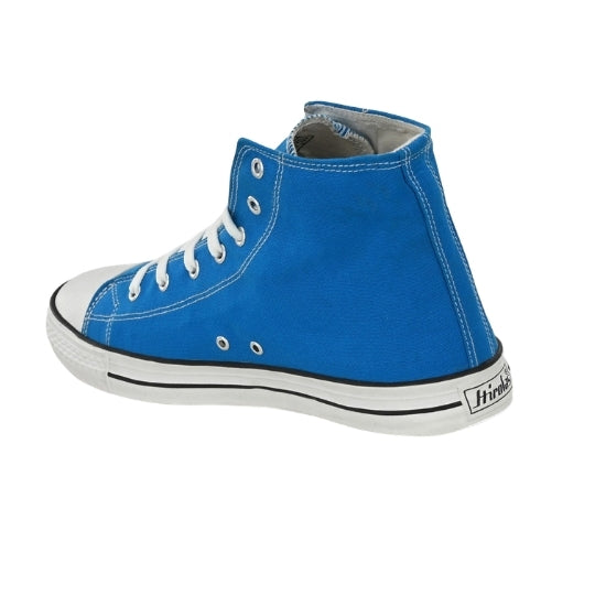Hirolas Men's Sky Blue Canvas Vulcansied Skateboard Lace Up Ankle Length Sneaker Shoes (HRL2077SBU)