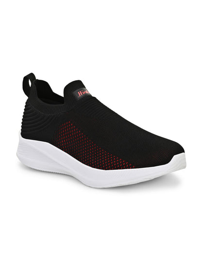 Hirolas® Men's  GlideFit Sports Running Shoes.- Black/Red HRL2080BLR