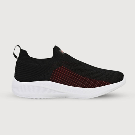 Hirolas Men's GlideFit Sports Running Shoes - Black/Red HRL2080BLR