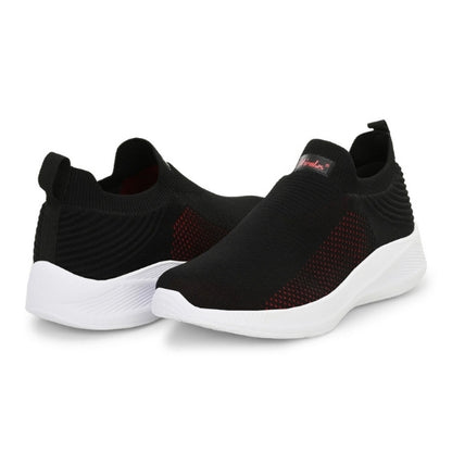 Hirolas Men's GlideFit Sports Running Shoes - Black/Red HRL2080BLR