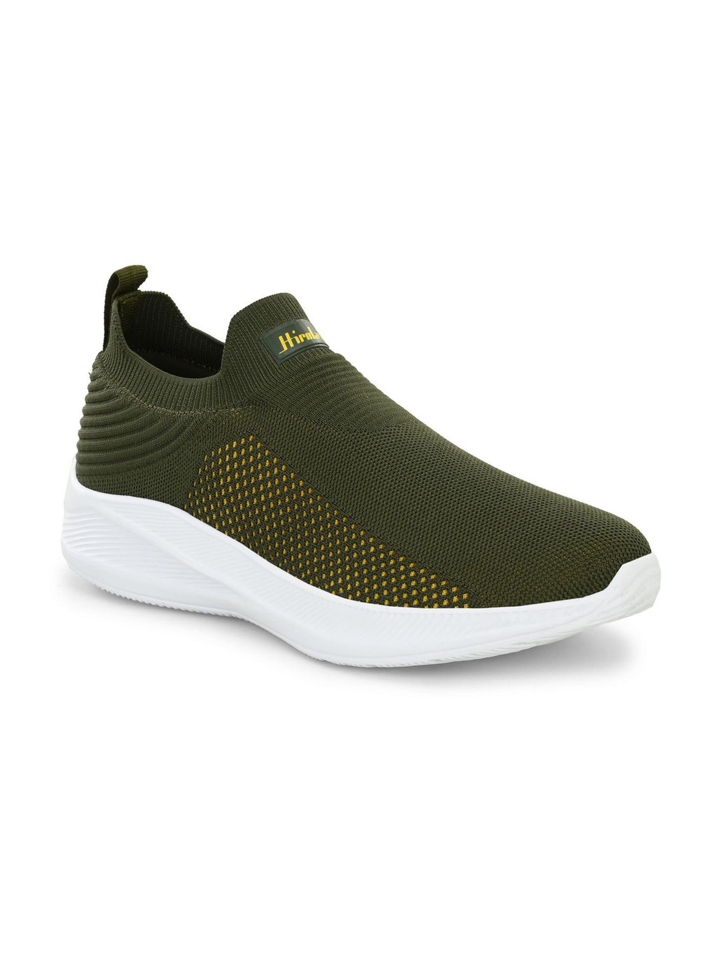 Hirolas® Men's  GlideFit Sports Running Shoes.- Olive Green/Yellow HRL2080OLY