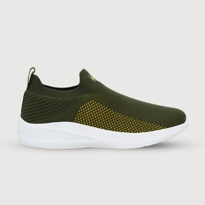 Hirolas Men's GlideFit Sports Running Shoes - Olive Green/Yellow HRL2080OLY