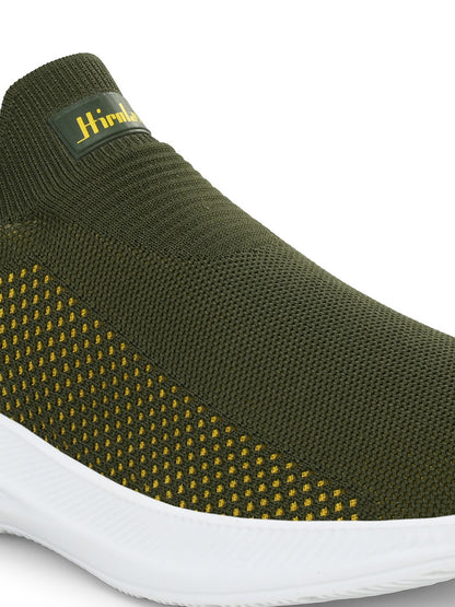 Hirolas® Men's  GlideFit Sports Running Shoes.- Olive Green/Yellow HRL2080OLY