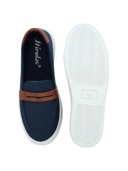 Hirolas® Men's Casual Canvas Loafers - Blue -HRL2082BLU