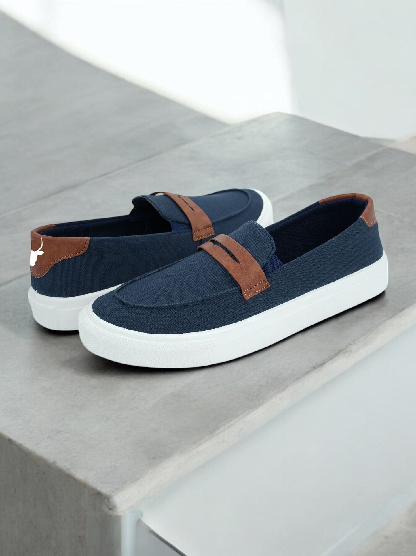 Hirolas® Men's Casual Canvas Loafers - Blue -HRL2082BLU