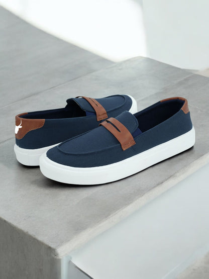 Hirolas® Men's Casual Canvas Loafers - Blue -HRL2082BLU