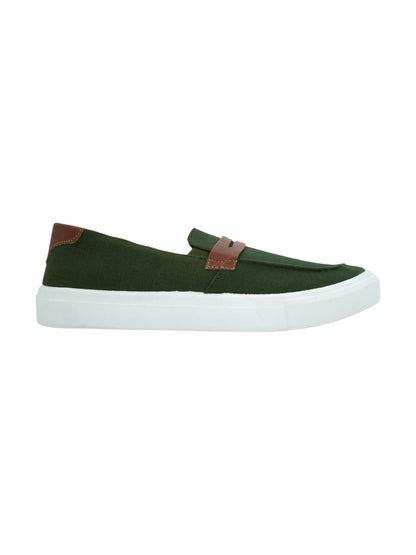 Hirolas® Men's Casual Canvas Loafers - Green -HRL2082GRN