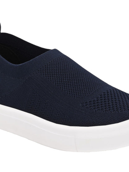 Hirolas® Men's Casual Knitted Slip-On Sneaker - Blue -HRL2083BLU