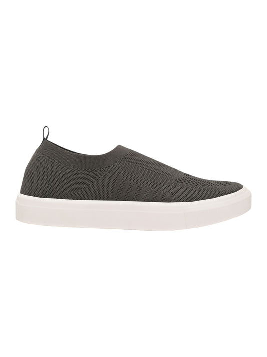 Hirolas Men's Casual Knitted Slip-On Sneaker - Dark Grey -HRL2083DGY