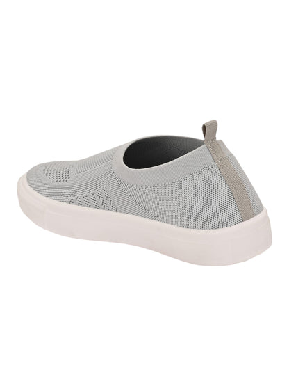 Hirolas® Men's Casual Knitted Slip-On Sneaker - Light Grey -HRL2083LGY