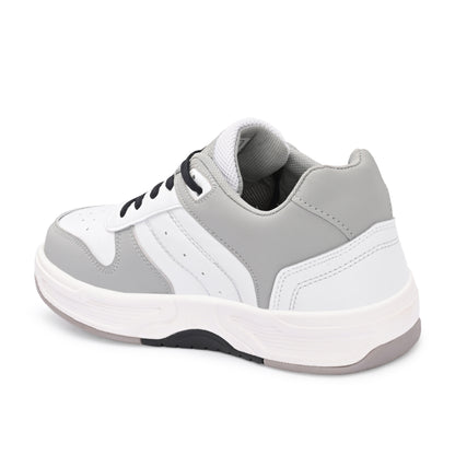 Hirolas Men's Grey & White Casual Sneaker Comfortable Daily Wear Shoes with Cushioned Insole & Durable Sole  HRL2084GRY
