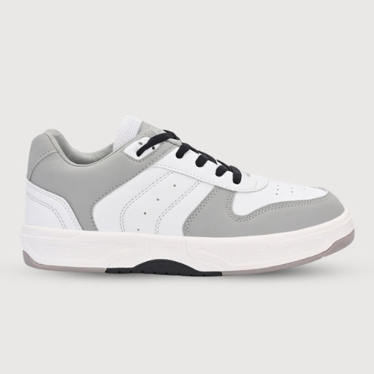 Hirolas Men's Grey & White Casual Sneaker Comfortable Daily Wear Shoes with Cushioned Insole & Durable Sole  HRL2084GRY