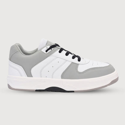 Hirolas Men's Grey & White Casual Sneaker Comfortable Daily Wear Shoes with Cushioned Insole & Durable Sole  HRL2084GRY