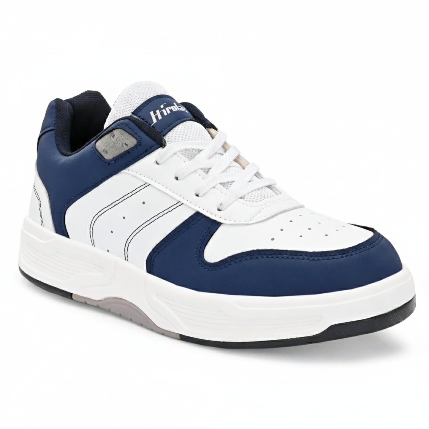 Hirolas Men's Blue & White Casual Sneaker Comfortable Daily Wear Shoes with Cushioned Insole & Durable Sole  HRL2084WHB