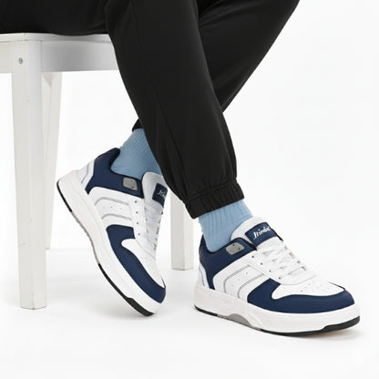 Hirolas Men's Blue & White Casual Sneaker Comfortable Daily Wear Shoes with Cushioned Insole & Durable Sole  HRL2084WHB