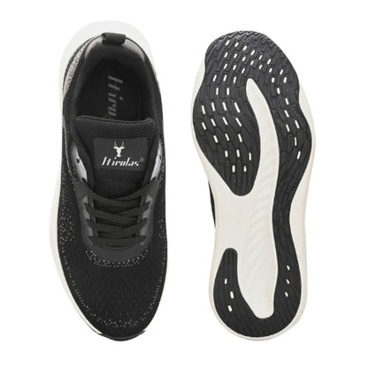 Hirolas FlexKnit Men Running Black Sports Shoes