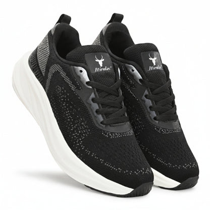 Hirolas FlexKnit Men Running Black Sports Shoes